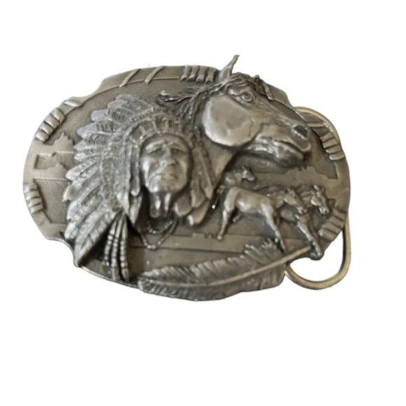 1983 Chief Joseph indian Buckle - Picture 4 of 5